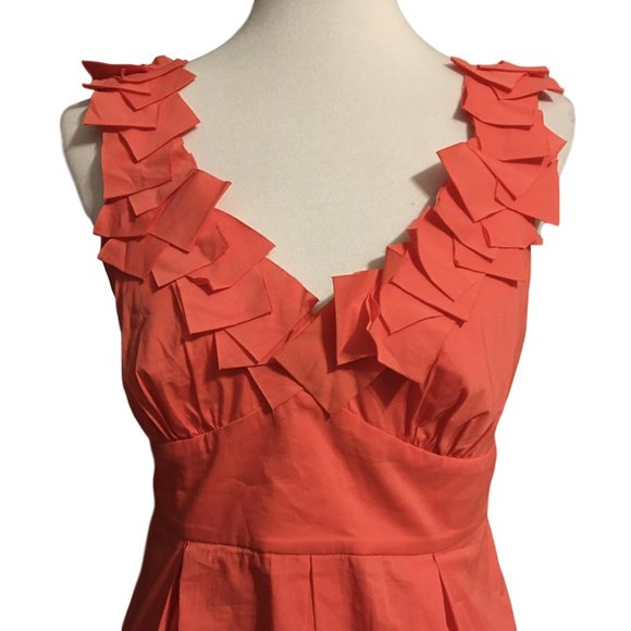 BCBG MaxAzria “Kerry” Coral Sun Dress - Size 4 - Picture 4 of 6